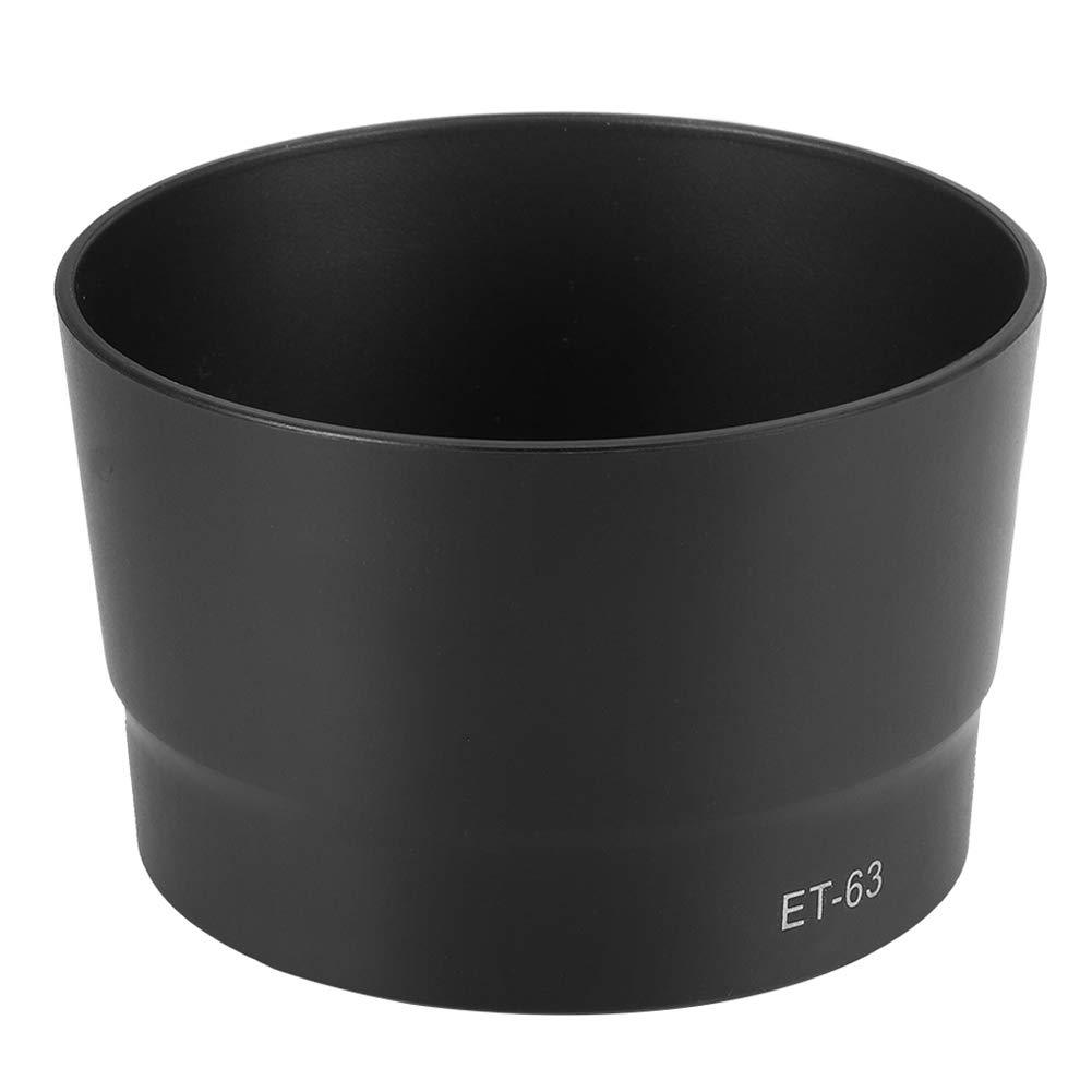 Oumij1 Plastic Lens Hood ET‑63 Lens Hood Camera Mount Plastic Black Fit for STM EF‑S 55‑250mm f4‑5.6 is Lenses