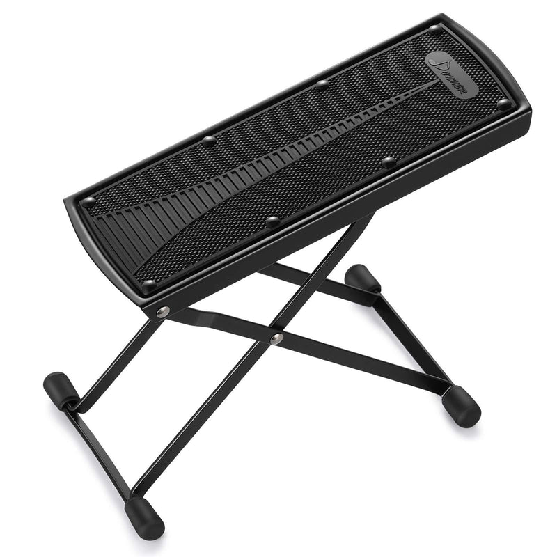 Donner Guitar Foot Stool Height Adjustable Guitar Foot Rest Footstool Black For Classical Guitar