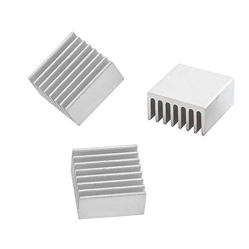 LUOQIUFA Aluminum Radiator Circuit Board Heat Sink Silver 20x20x10mm （10 Pieces）
