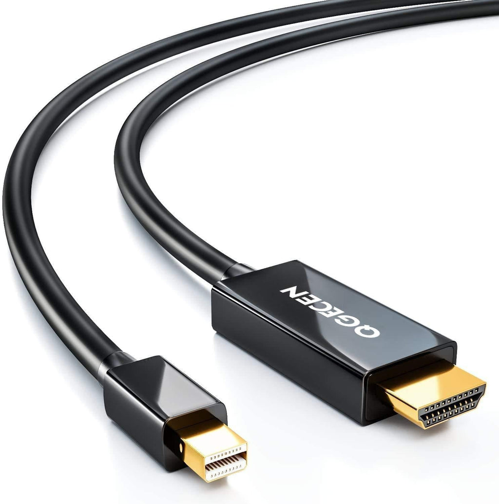 QGECEN Thunderbolt to HDMI Cable, Mini Displayport to HDMI Cable, Mini DP to HDMI Cable for for MacBook, iMac, Mac Mini, Mac Pro; Microsoft Surface and More, Supports 4K, 1080P, HDCP, 3D - 6Ft