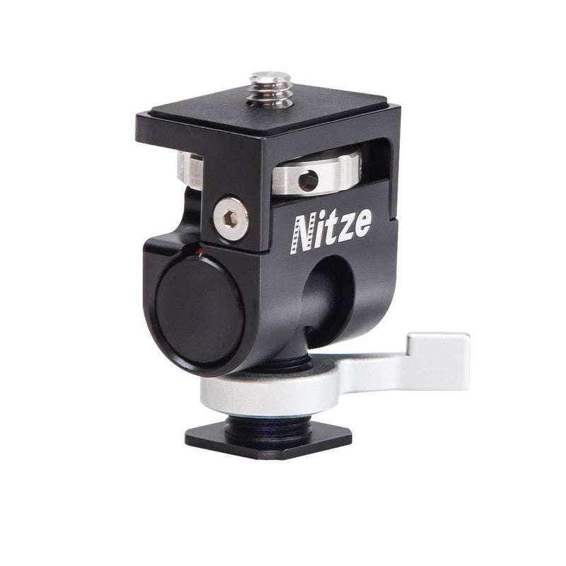 Nitze Low Profile Monitor Holder Mount with QR Lock Cold Shoe to 1/4”-20 Screw-N54-F1 N54-F1