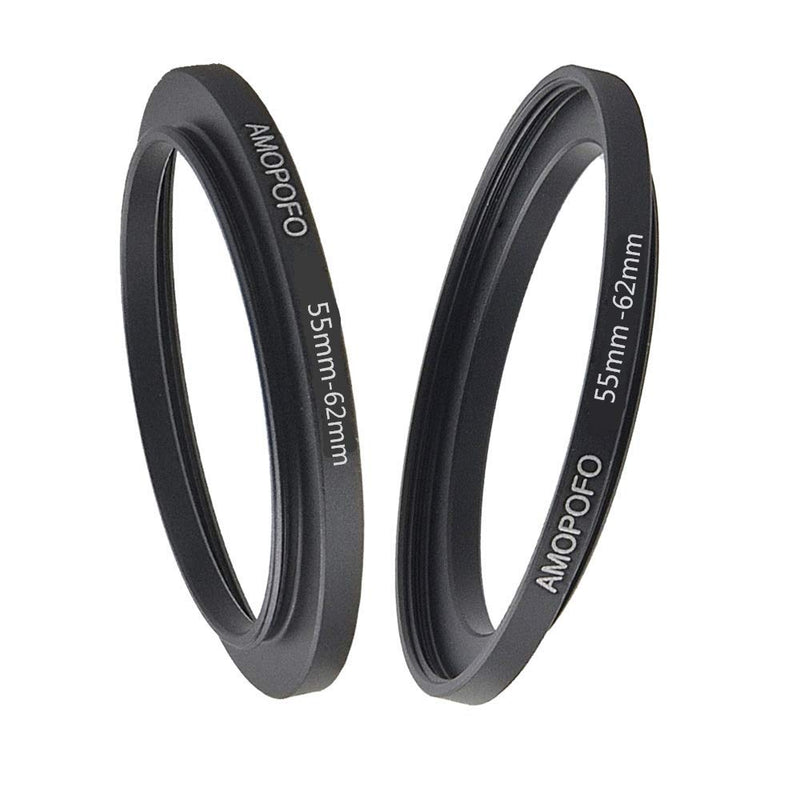 55 to 62mm Camera Filter Ring /55mm to 62mm Step-Up Ring Filter Adapter for 62mm UV,ND,CPL,Metal Step Up Ring 55mm to 62mm