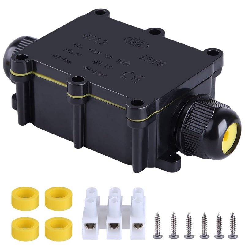 Waterproof IP68 External Junction Box, 2 Way Plug Line M20 Coaxial Cable Connector Wire Range 5 to 15mm Outdoor External Electric Power Cord Boxes Electrical Junction Box IP68 Junction Box5-15