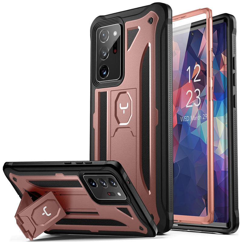 YOUMAKER Designed for Samsung Galaxy Note 20 Ultra 5G Case with Built-in Screen Protector & Kickstand Full Body Shockproof Rugged Protective Cover for Galaxy Note 20 Ultra 5G 6.9 inch - Bronze