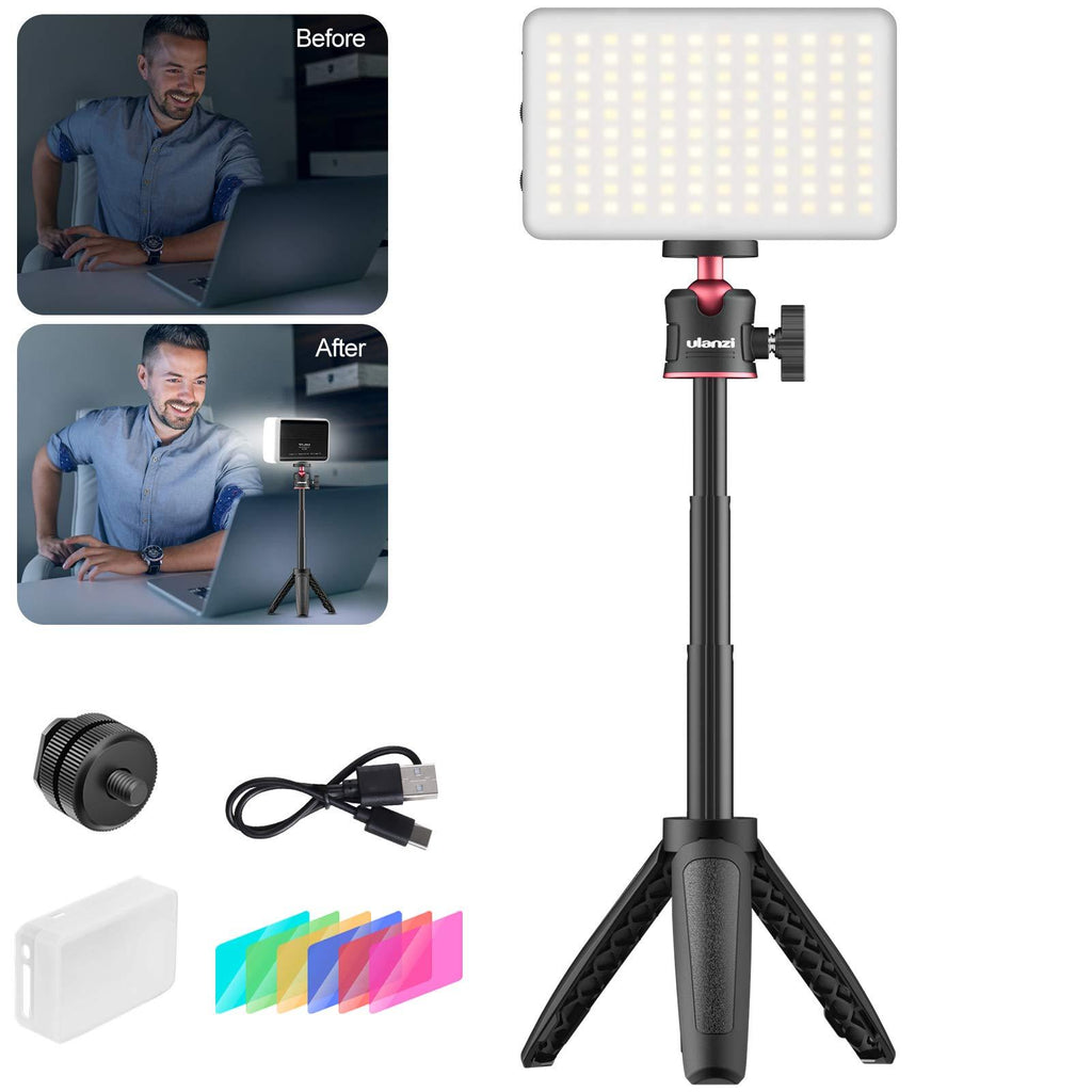Zoom Meeting Light for Computer, Laptop Video Conference Lighting for Remote Working Zoom Calls Microsoft Teams Live Streaming Home Office Study YouTube Black