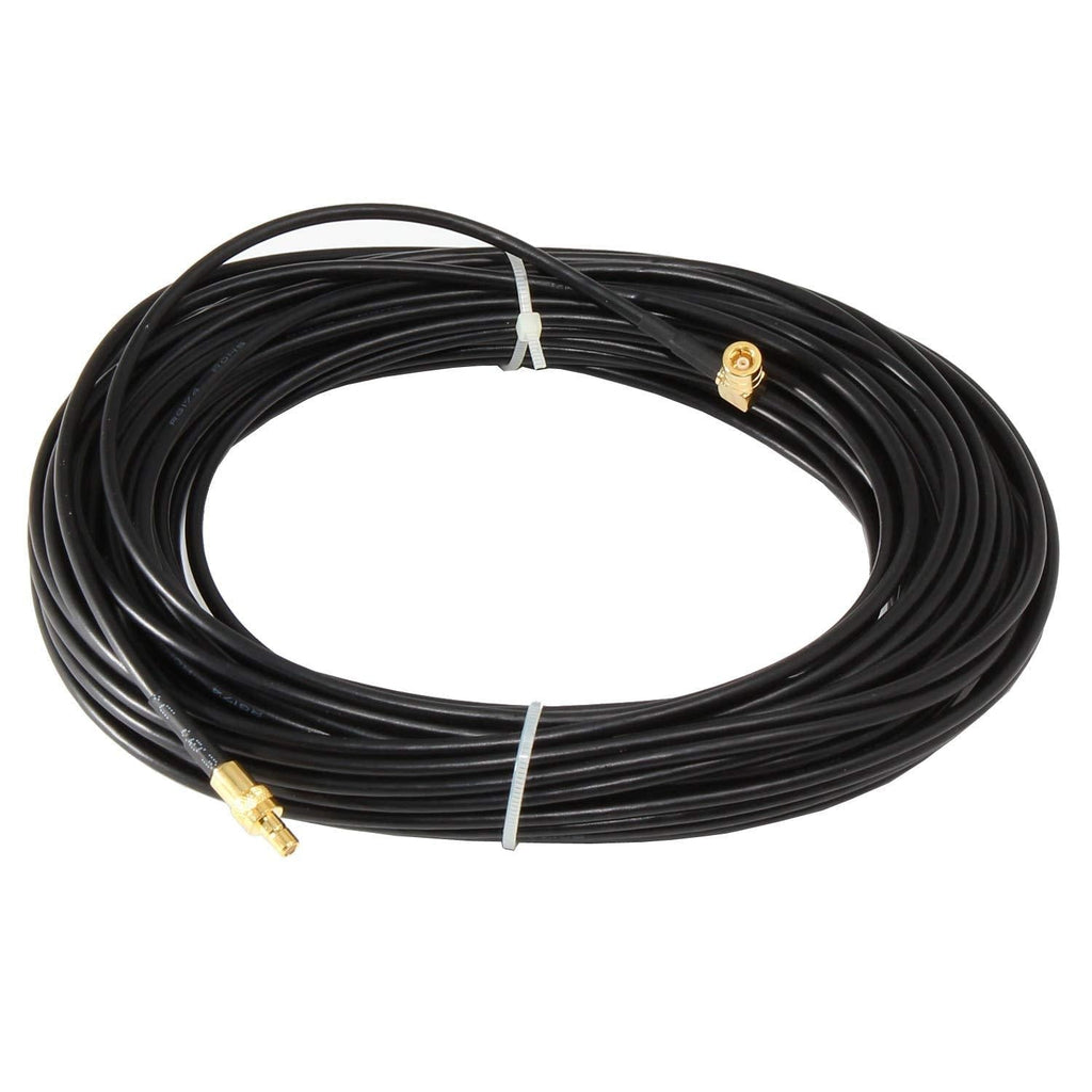 Anina 52' Sirius XM Radio Antenna Coaxial Extension Cable for Satellite Radio Receivers SMB Straight Male to SMB Right Angle Female 52' Right Angle Female