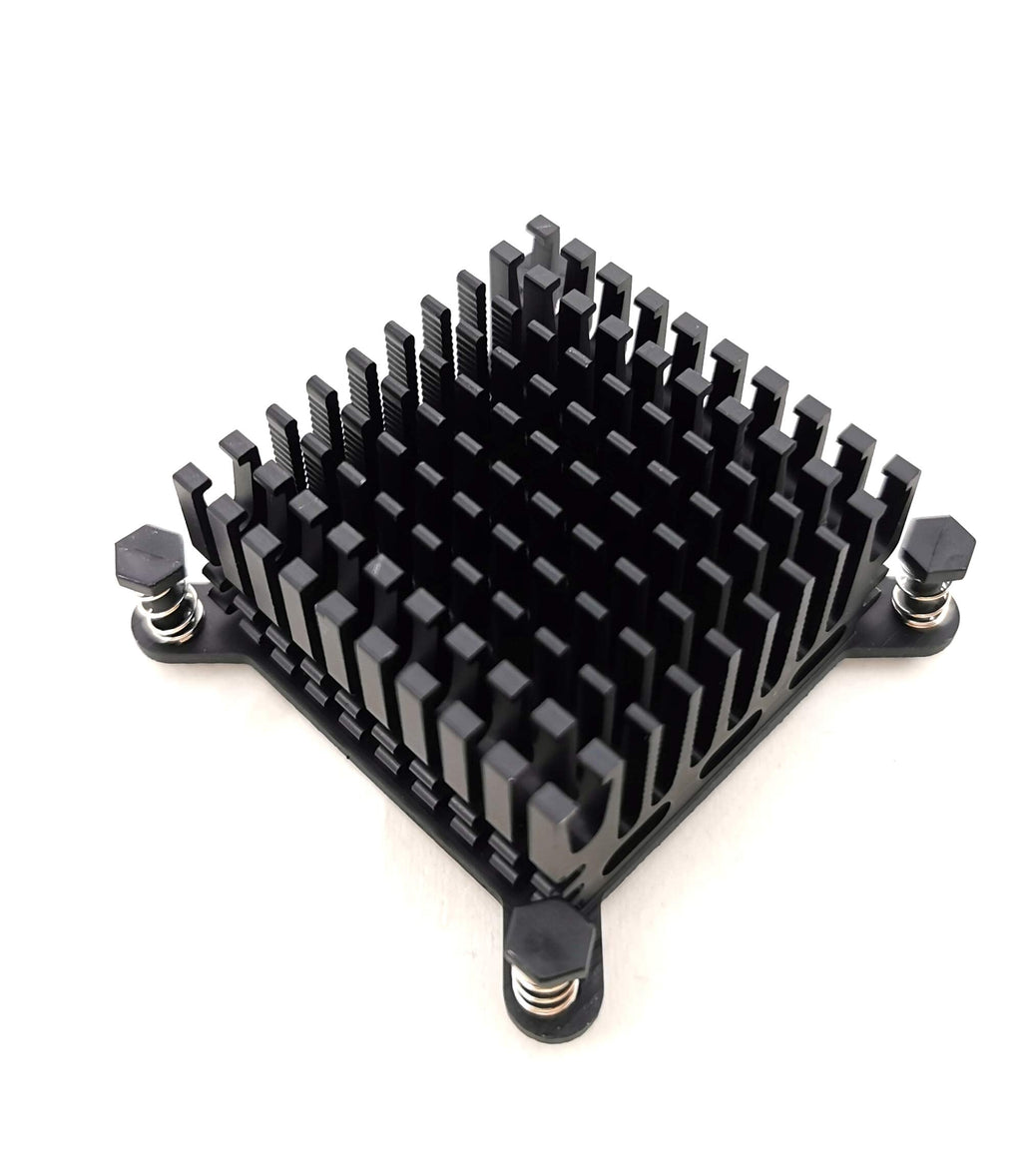 Magntek 2pcs Aluminum Chipset Heat Radiator Cooling FPGA Heatsink 38mm x 38mm x 20mm Black Anodized RoHS