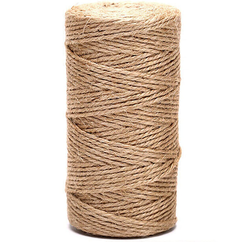 328 Ft Natural Jute Twine String Thin Ribbon Hemp Twine for Craft Plant Gift Wrapping Christmas Handmade Arts Decoration Packing String Home decor (328 Ft (100M)) 1pc * 328ft(100m)