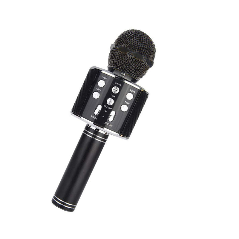Wireless Bluetooth Karaoke Microphone,3 in 1 Portable Handheld Karaoke Mic Speaker Machine,Karaoke Machine for Kids,Home Party Singing Machine Microphone,Birthday Party,Best Gifts for Kids (Black) Black