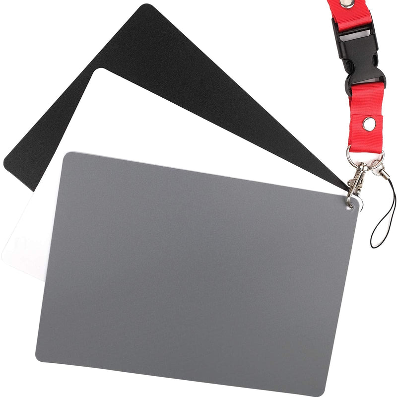 White Balance Card, ChromLives Grey Card 18% Exposure Photography White Gray Card 5.3'' X 7.3'' for Video DSLR and Film Photography large size