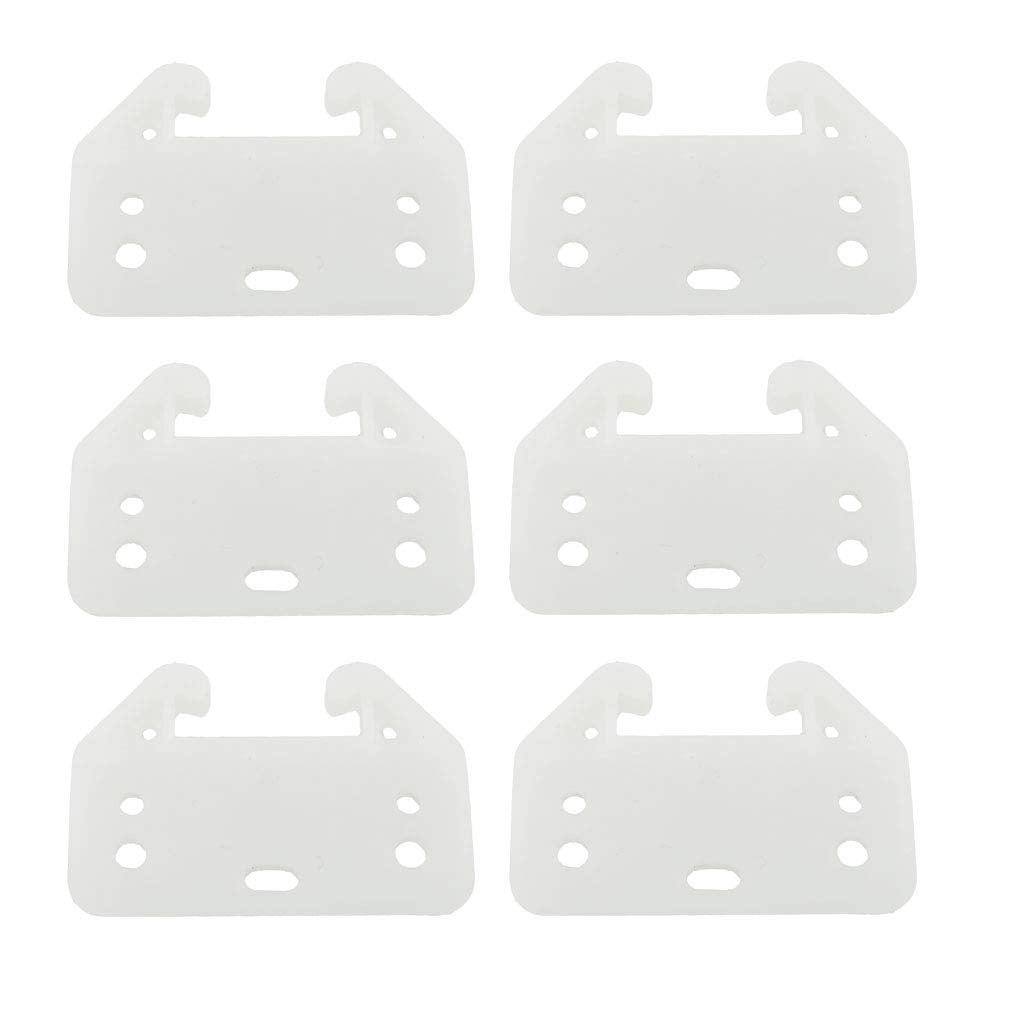 HJ Garden 20pcs White Plastic Drawer Track Guides Furniture Replacement Parts for Drawer Hutches Dressers