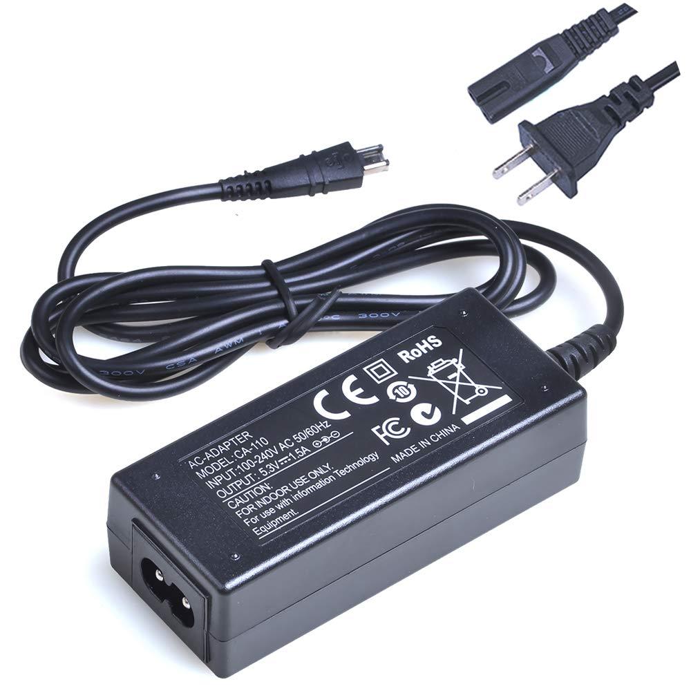 Tectra CA-110 CA110 AC Power Adapter Charger Kit for Canon VIXIA R200, R300, R400, R500, R600, LEGRIA HF R206, R26, R28 M50, M52, M500, LEGRIA HF R206 R26 Camcorders