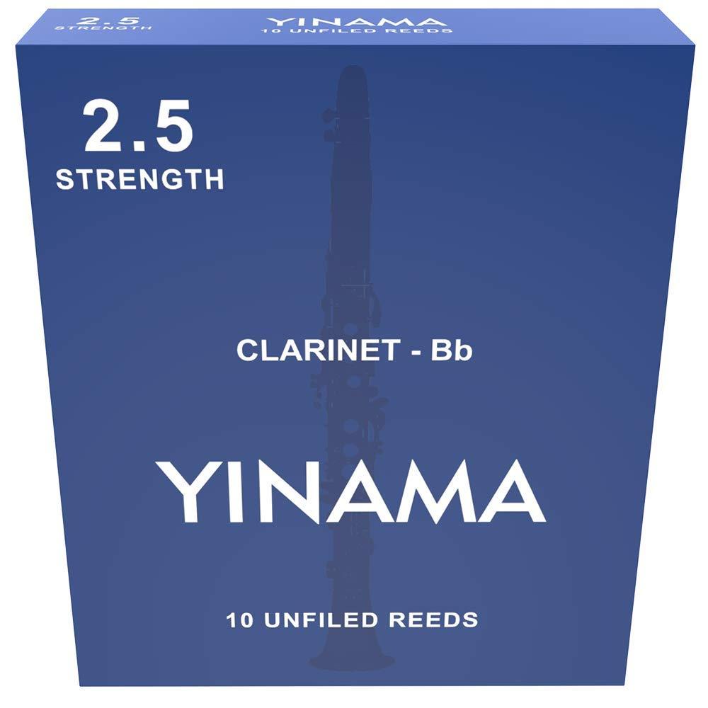 Yinama Bb Clarinet Reeds Strength 2.5; Box of 10