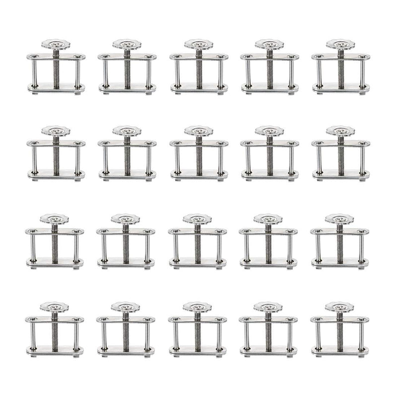 uxcell Flow Control Tubing Clamps Adjustable Swivel Screw Compressor Hose Clamp for Lab 20Pcs