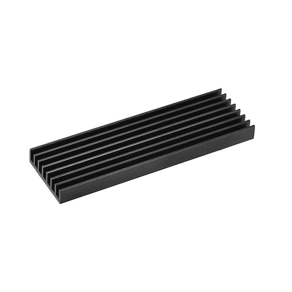 uxcell M.2 Aluminum Heatsink 70x22x6mm E-Shape Black for 2280 SSD