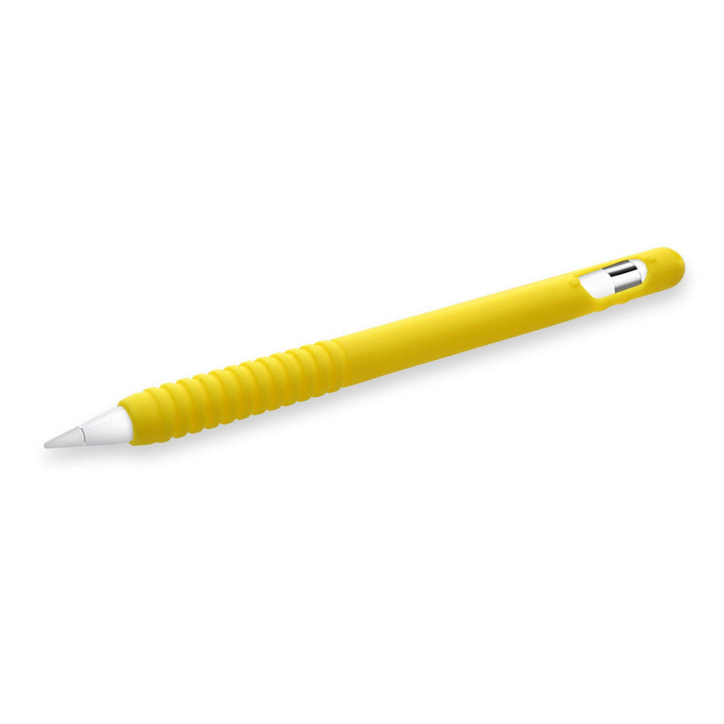 kwmobile Silicone Skin Compatible with Apple Pencil (1. Gen) - Skin Soft Flexible Sleeve Grip Protective Cover for Tablet Pen - Yellow