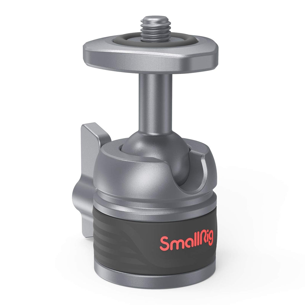 SmallRig Ball Head Mount Mini Tripod Head Camera with 1/4" Screw for Monopod, DSLR, Phone, Gopro, Max Load 7.7lbs/3.5kg - 2796
