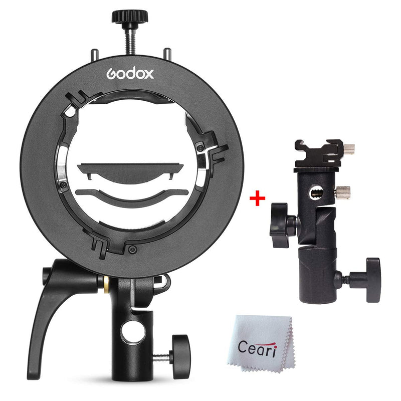 [AUSTRALIA] - Godox S2 Bowens Mount S-Type Flash Bracket with E Speedlite Holder for Godox V1 V860II AD200 AD200Pro AD400Pro TT350 TT685 Speedlite Strobe Flash 