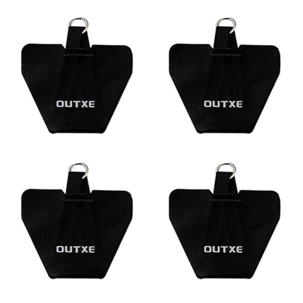 OUTXE Universal Phone Tether Tab, 4 Pack Phone Lasso Replacement Part for Cell Phone Safety Tether, Anti Pulling Tear-Proof for Free Your Hands & Keep Your Phone Safe (4 PCS)- Black No Adhevise-Black
