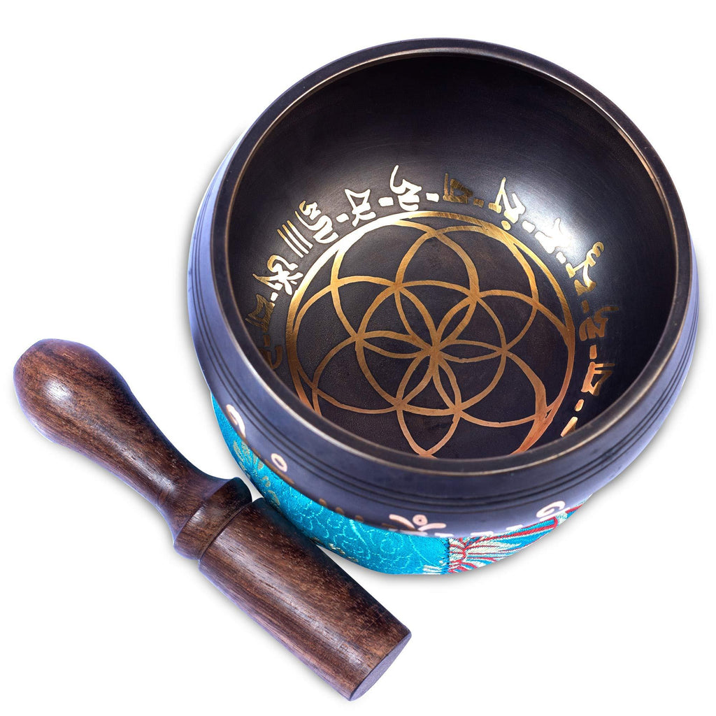 Tibetan Singing Bowl Set - Pretty and Small Authentic Handcrafted For Mindfulness Meditation Sound Chakra Holistic Healing By Himalayan Bazaar
