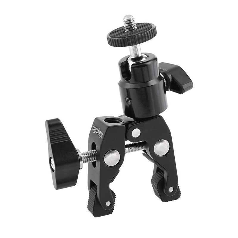 Kayulin Super Crab Clamp with Ball Head Holder for Photographic Accessories(Black)