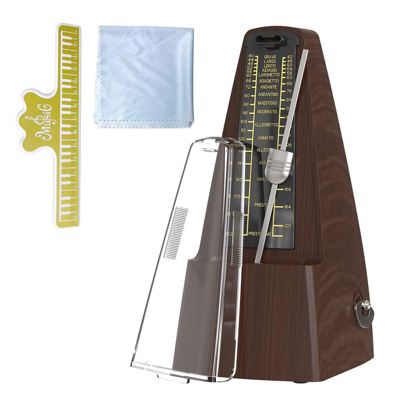 AUPHY Metronome Mechanical for Piano Drum Violin Guitar (Wood Grain) Wood Grain