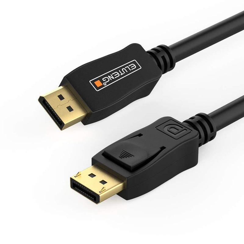 8K DisplayPort 1.4 Cable 10FT, ELUTENG DisplayPort Male to DisplayPort Male Cable 8K 60Hz (7680x4320) 4K 144Hz Display Port Cable Audio Vedio DP Cable for Laptop PC TV Graphic Card HDTV Monitor 3M 10 Feet -2 Black