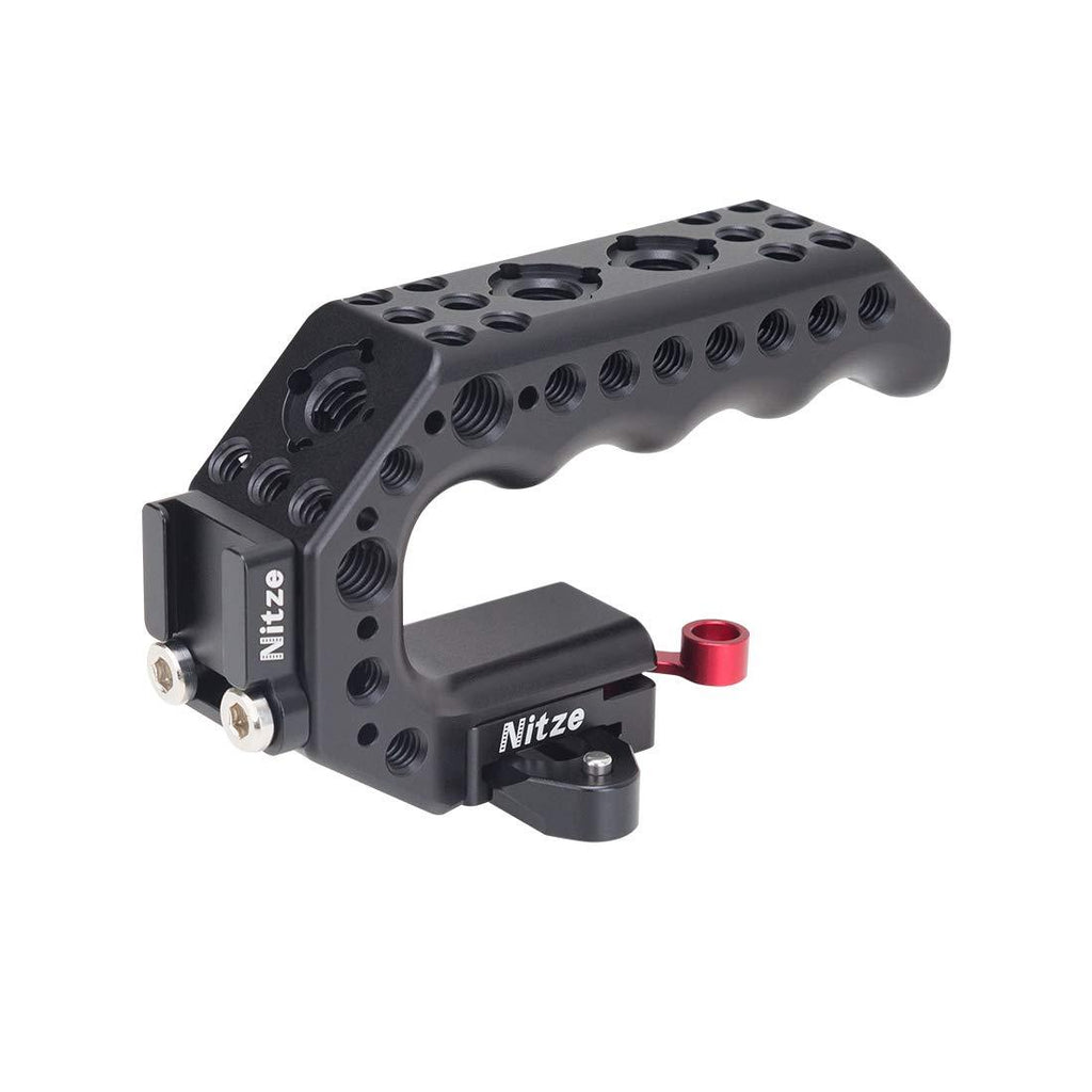 Nitze Mini Stinger Handle Universal Mini NATO Top Handle Grip for Camera Cage Built-in QR NATO Clamp - PA28M-AK