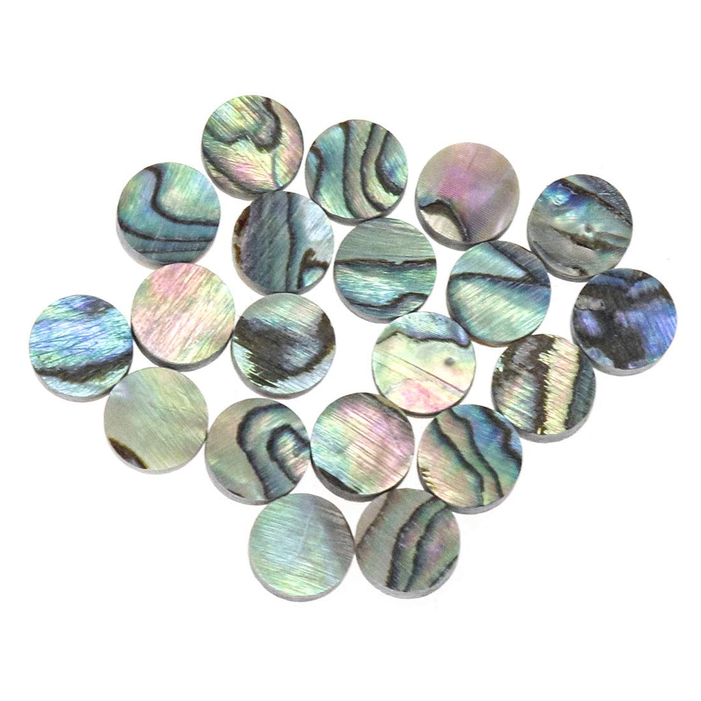 Geesatis 20 pcs Abalone Inlay Dots 6 x 2 mm Guitar Inlay Fingerboard Dots for Guitar Mandolin Banjo