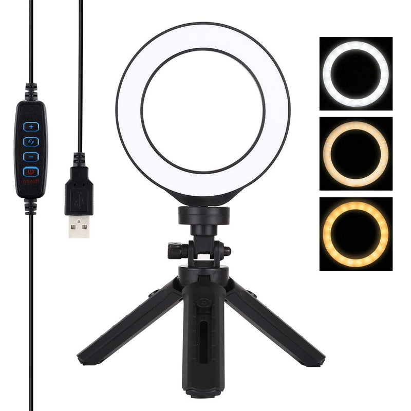 Selfie Ring Light for Live Streaming in Tiktok/YouTube/Facebook,Selfie/Video/Makeup for iPhone Android Cell Phone… (4.6" Ring Light with Stand) 4.6" Ring Light with Stand