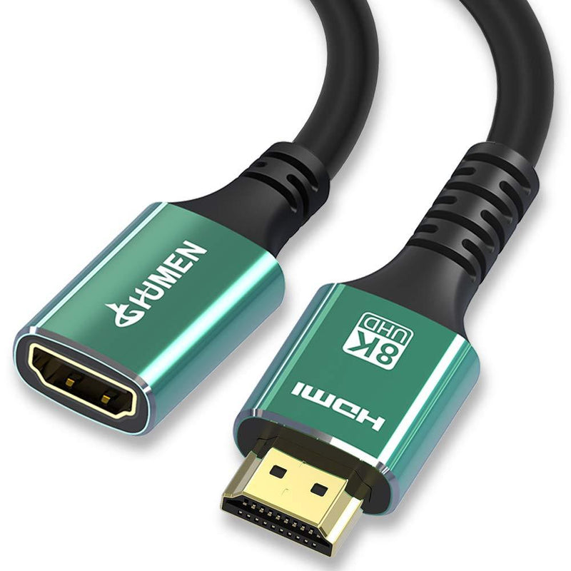 DGHUMEN HDMI Extension Cable, 8K HDMI Extender Male to Female Cable, Compatible for RTX3070, RTX3080, RTX3090, Xbox, PS5, HDTV, Laptop, PC, Supports 8K@60Hz, HDCP, HDR, eARC (1M/3.3ft) 1M/3.3ft