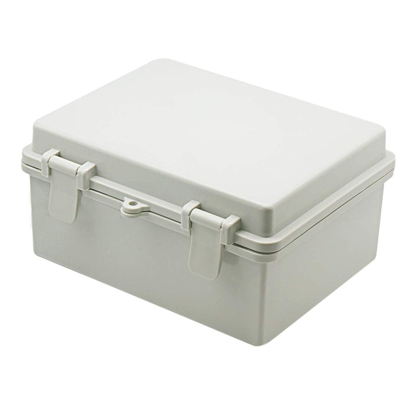 Zulkit Junction Box ABS Plastic Dustproof Waterproof IP65 Electrical Boxes Hinged Shell Outdoor Universal Project Enclosure 8.7 x 6.7 x 4.3 inch (220x170x110 mm) 8.7" x 6.7" x 4.3"