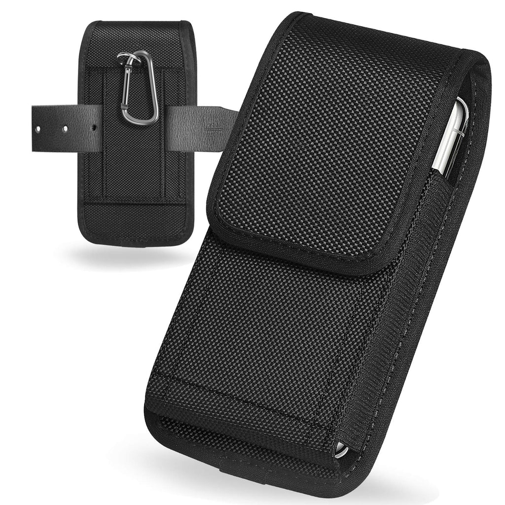 ykooe Cell Phone Pouch Nylon Holster Case with Belt Loops Compatible Samsung Galaxy S20 S21 Plus Note 20 Ultra A21 A11 A12 A71 A72 A52 A32 S10 Lite Note 9 8 LG Stylo 6/K51, Moto/Google (X-Large) X-Large