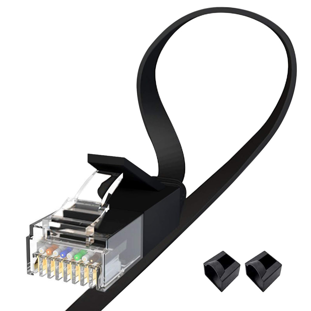 Cat6 Ethernet Cable 3 ft, Jaremite CAT 6 Network Internet LAN Cable 3ft 2 Pack for Modem, Router, PS4, Xbox (3 ft-Black, Black-2Pack-3FT) 3 ft-Black