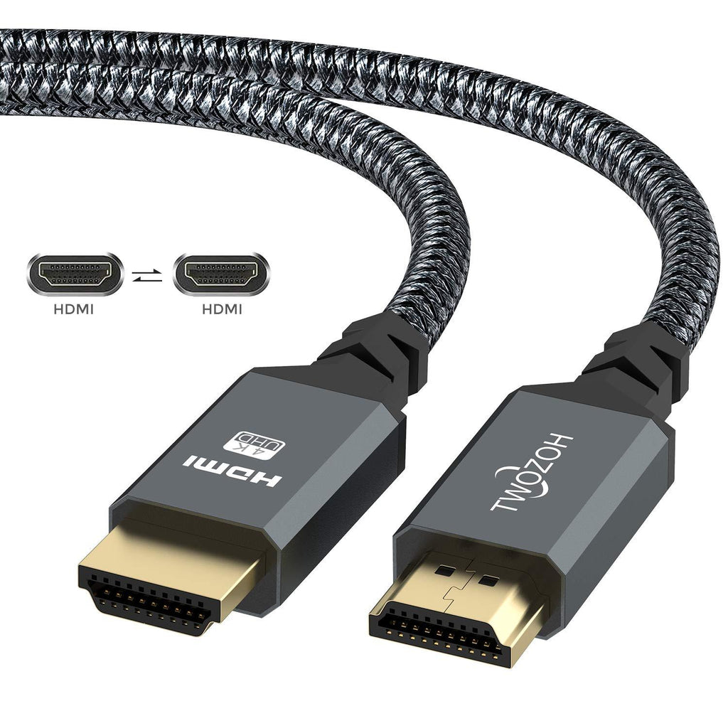 Twozoh 4K HDMI Cable 10FT, High-Speed 60HZ 18Gbps Braided HDMI to HDMI Cord Compatible with PS5, PS3, PS4, PC, Projector, 4K UHD TV/HDTV, Xbox