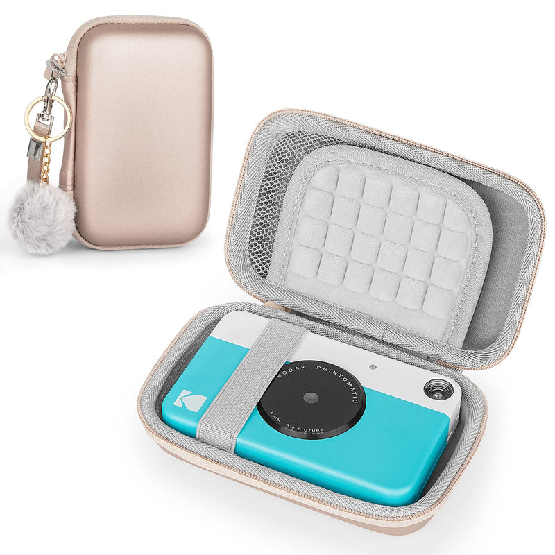 Yinke Case for Kodak PRINTOMATIC/Smile/Mini 2 HD/Smile Portable Instant Photo Printer, Travel Carry Case Protective Cover(Rose Gold) Rose Gold