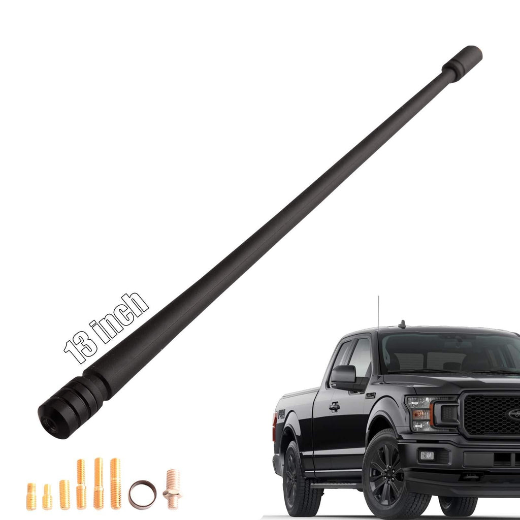 Unikpas Car Antenna Compatible for Ford F150 Raptor Dodge Ram 1500 Jeep Wrangler 13 inches Flexible Rubber Antenna Replacement