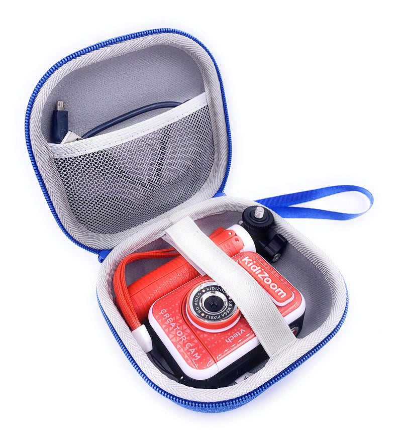 Xcivi Hard Carrying EVA Case for VTech KidiZoom Creator Cam Kid Video Camera, Compatible Vtech Kidizoom Camera Accessory (Blue) Blue