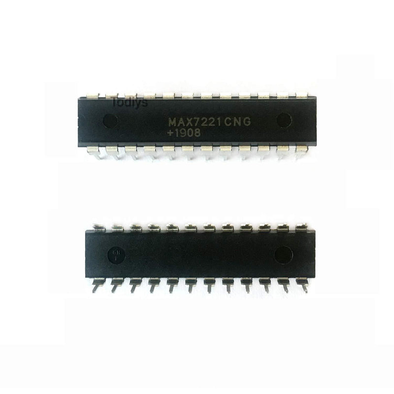 Todiys New 5Pcs for MAX7221 MAX7221CNG DIP-24 Serially Interfaced 8-Digit LED Display Drivers IC Chip MAX7221ENG