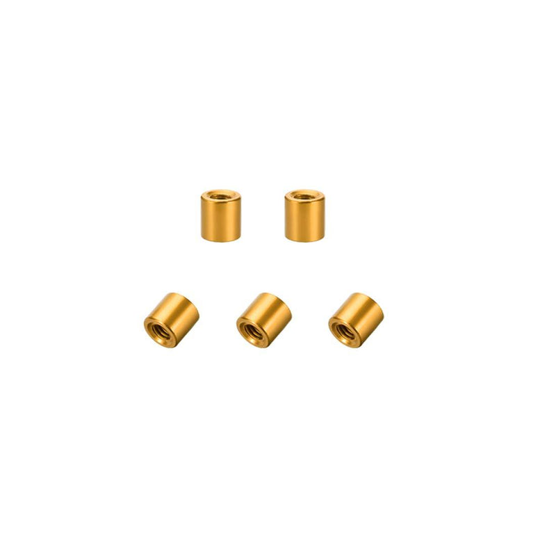 uxcell 5 Pcs M3x6mm Round Aluminum Standoff Column Spacer Female Golden Tone for Drone FPV Quadcopter Racing RC Multirotors Parts DIY 6mm Gold