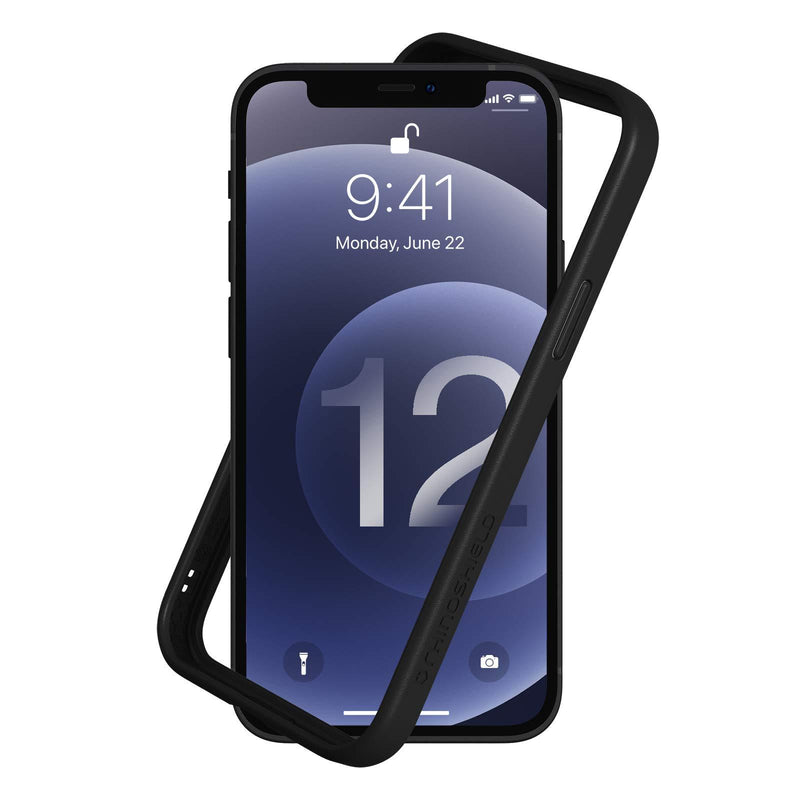 RhinoShield Bumper Case Compatible with [iPhone 12 Mini] | CrashGuard NX - Shock Absorbent Slim Design Protective Cover 3.5M / 11ft Drop Protection - Black iPhone 12 mini - Black