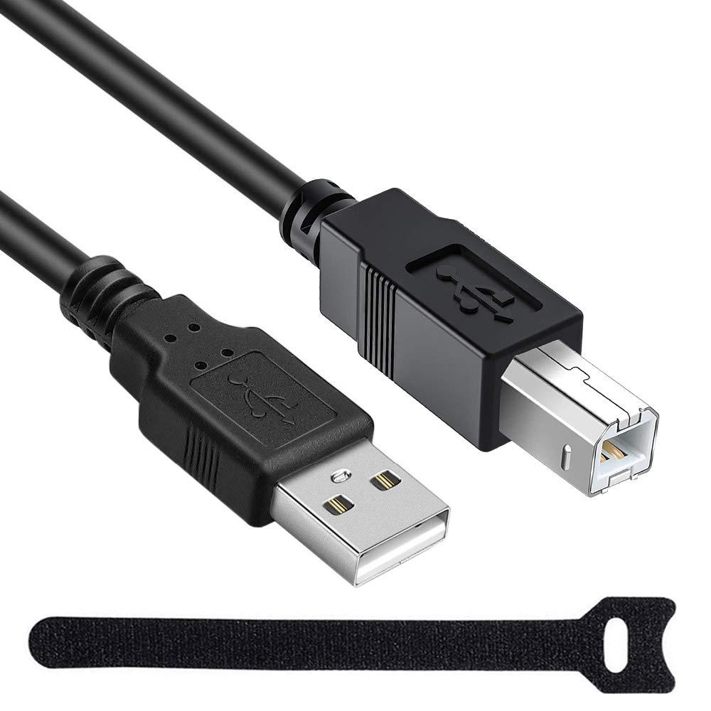 6Ft USB B MIDI Cable for Instruments, USB 2.0 Type-A to Type-B High Speed Printer Cord for Midi Keyboard, Midi Controller, Audio Interface, Piano, Monitor, USB Microphone