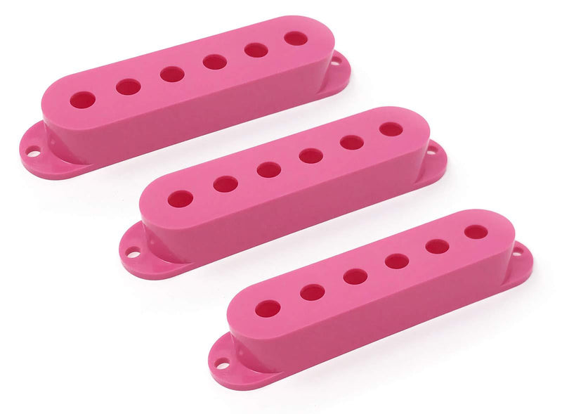 Vintage Forge Hot Pink Plastic Single Coil Pickup Covers for Fender Stratocaster Strat Electric Guitar (Set of 3) PCST-HTP