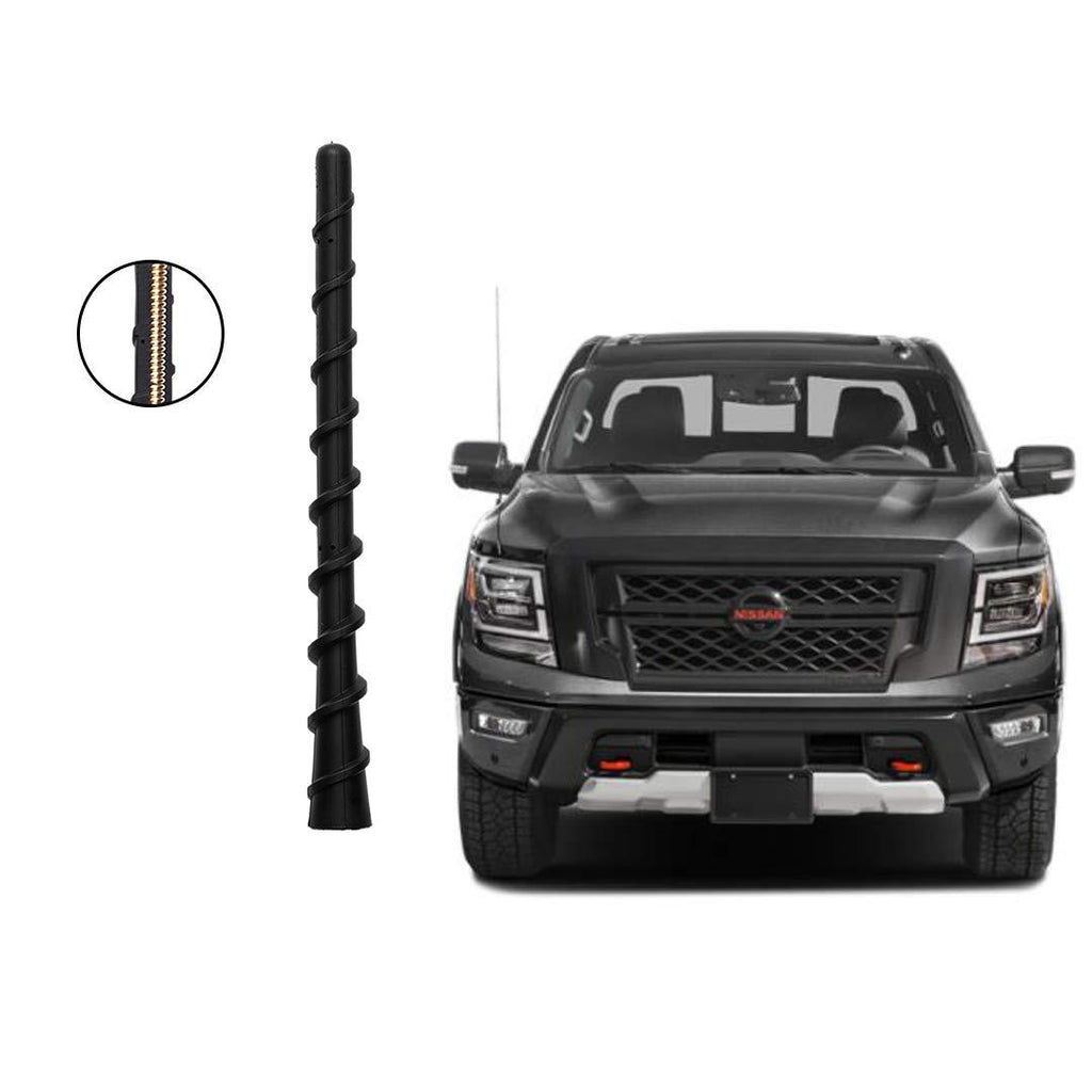 Custom 7 inch Truck Flexible Rubber Short Radio Antenna Compatible with Nissan Xterra Frontier SUVs Pickup Trucks 1998-2019 Radio AM FM Antenna Mast Nissan Frontier Accessories