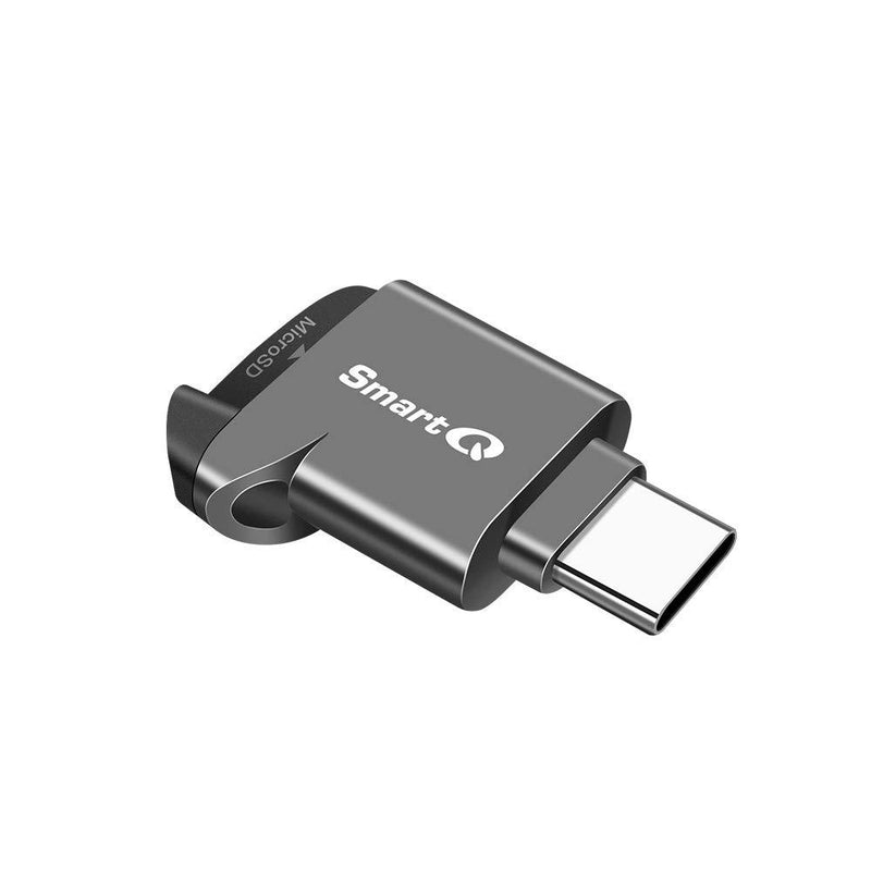 C356 Type-C MicroSD Card Reader with USB 3.0 Super Speed Technology, Supports MicroSDXC, MicroSDHC, and MicroSD for Window, Mac OS X and Andriod (Midnight Grey 2.0) Midnight Grey 2.0