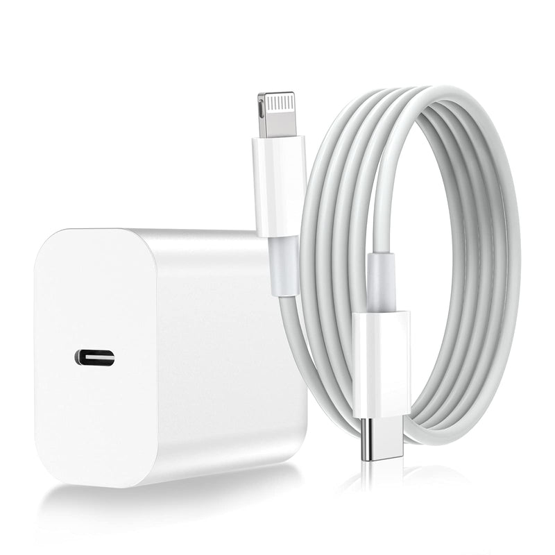 USB C iPhone Fast Charger with Cable, 18W PD Type C Charger Fast Wall Charger with 5ft USB C to Lightning Cable Compatible with iPhone 12 Pro 11 Xs Max XR X 8 Plus iPad Pro and iPad Air 3 iPad Mini 5