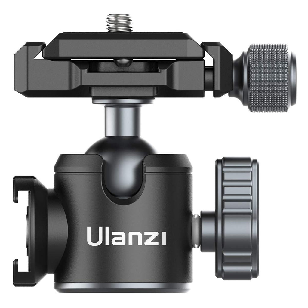 Tripod Ball Head ULANZI U-80L Camera Quick Release Metal Ball Head Camera Mount Arca Swiss 360° Rotating with Quick Release Plate & Cold Shoe, 22lbs/10kg Load for 1/4" Tripod,Monopod,DSLR,Camera