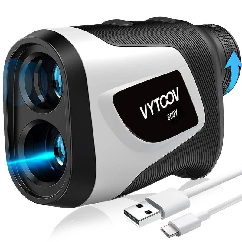 Golf Rangefinder with Slope 1000 Yards 6X Rangefinder Golfing with Slope On/Off Flag-Lock Tech with Vibration Continuous Scan Rechargeable Tournament Legal Golf Rangefinders 800Y