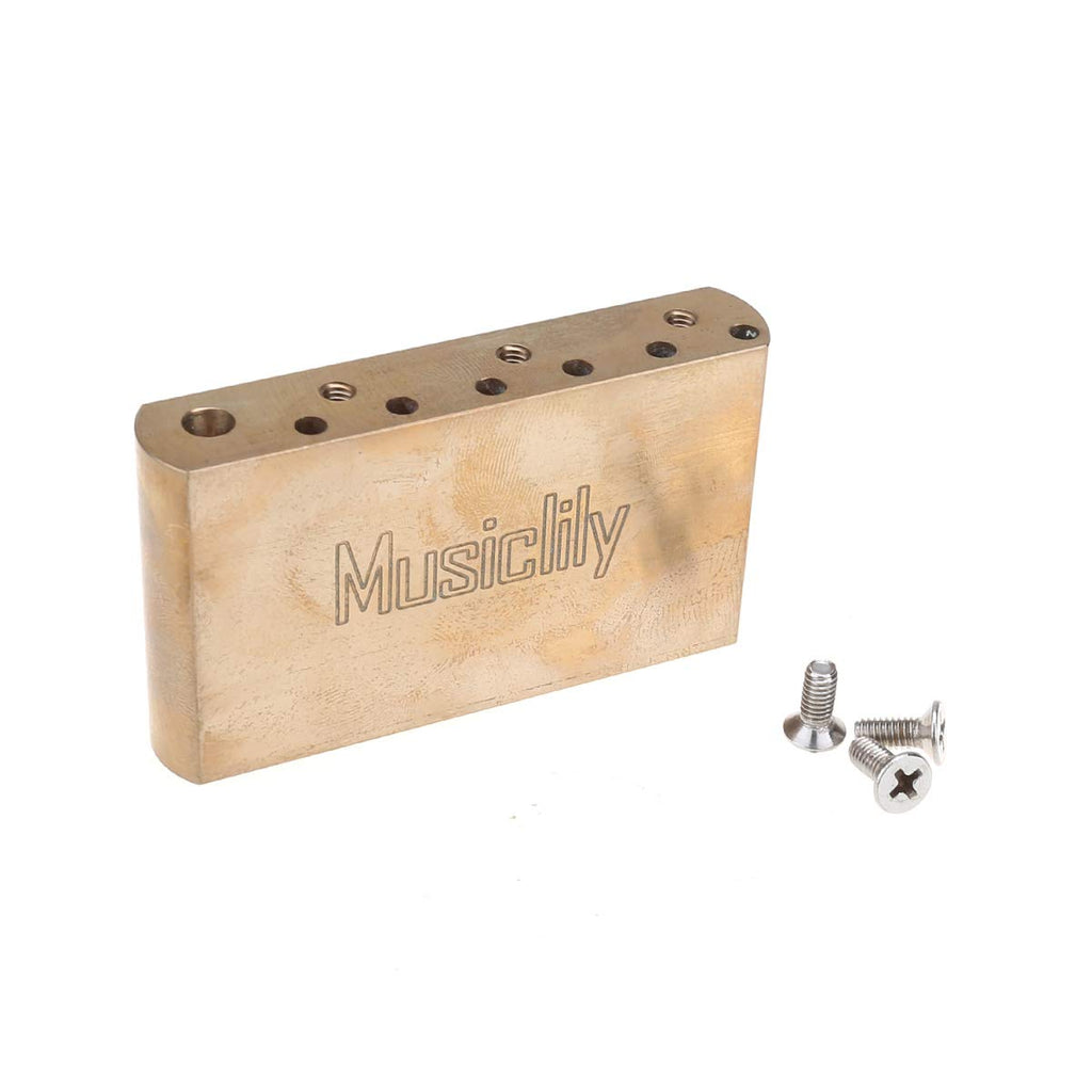 Musiclily Ultra 10.5mm Full Brass 42mm Standard MIM Style Tremolo Block for Mexico Fender Strat and China made Squier Classic Vibe/Speical Electric Guitar