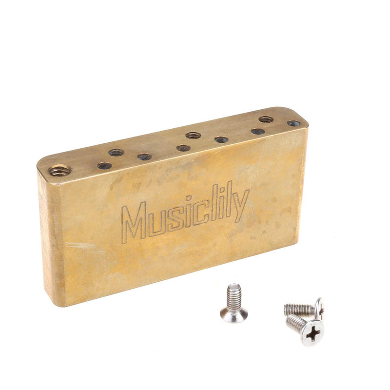 Musiclily Ultra 10.5mm Full Brass 36mm Short Tremolo Block for Indonesia made Squier Bullet Strat and Strat Pack Electric Guitar